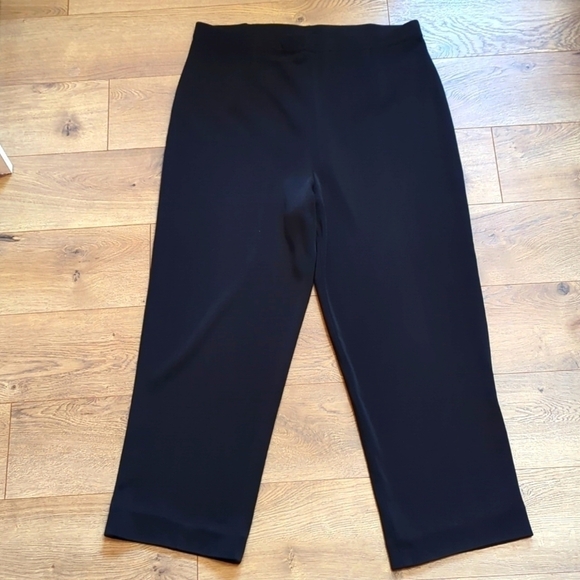 Exclusively Misook Black Acrylic High Rise Pull On Pants XL - Picture 1 of 8